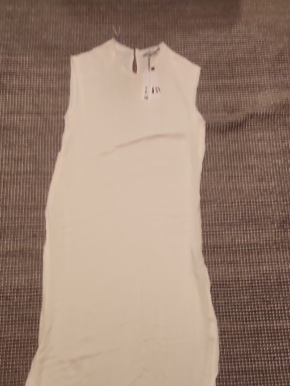 Zara Cream Sleeveless Midi Dress